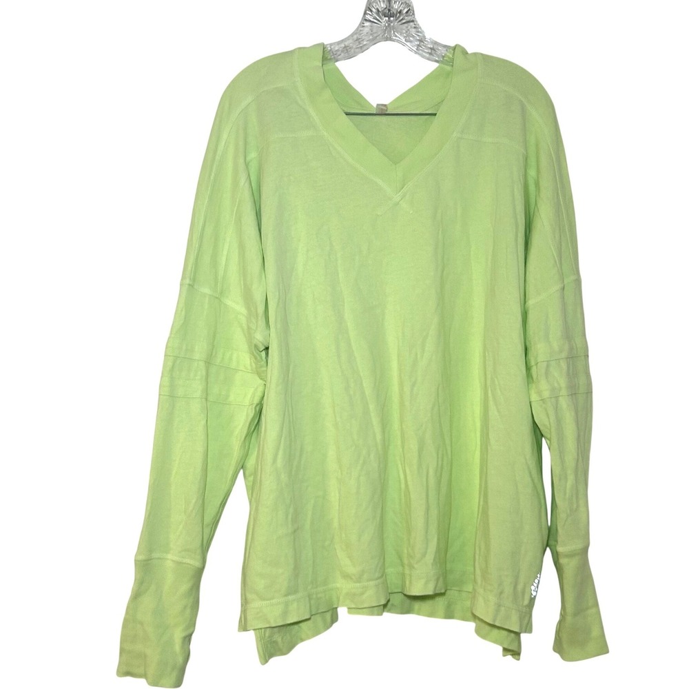Free People Movement All Star Layer top lime green women's medium lounge Active